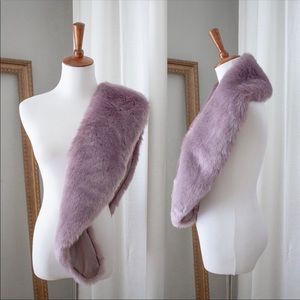 Lilac Faux fur shawl